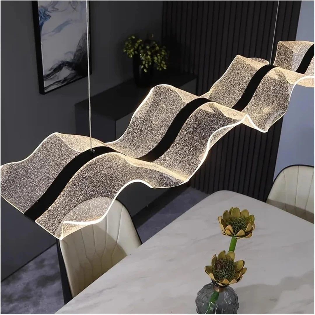 Lustre Wave Flottante Noir Lustre Wave Flottante Noir