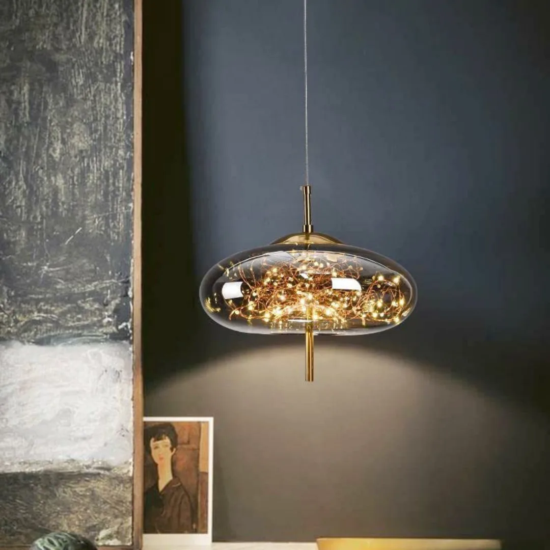 Suspension Verre Fumé Shine Suspension Verre Fumé Shine