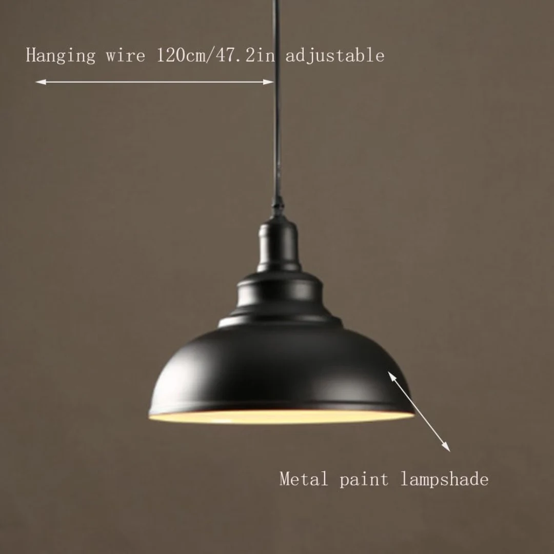 Suspension industrielle vintage noir Suspension industrielle vintage noir