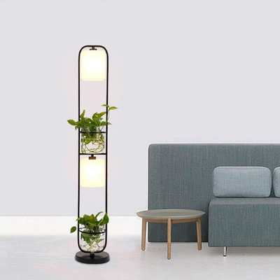 lampadaire moderne led avec plante